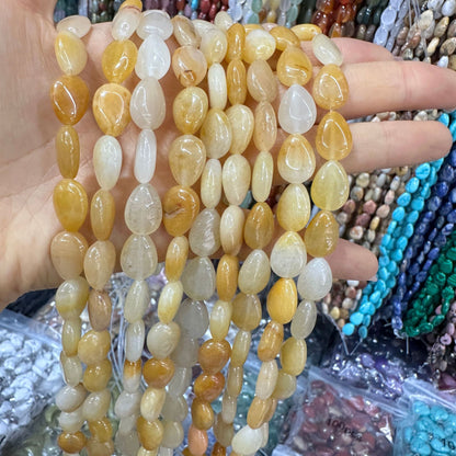 Crystal flat water drop 10*14MM 28pcs heterosexual loose beads