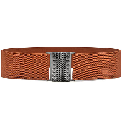 Belt Gold pair buckle elastic belt