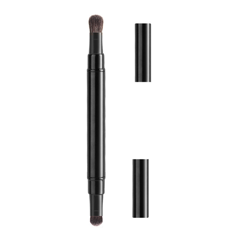 Brocha para mezclar sombras de ojos retráctil portátil de doble cabezal 