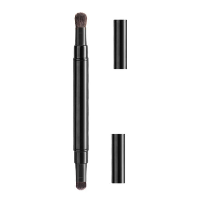 Brocha para mezclar sombras de ojos retráctil portátil de doble cabezal 