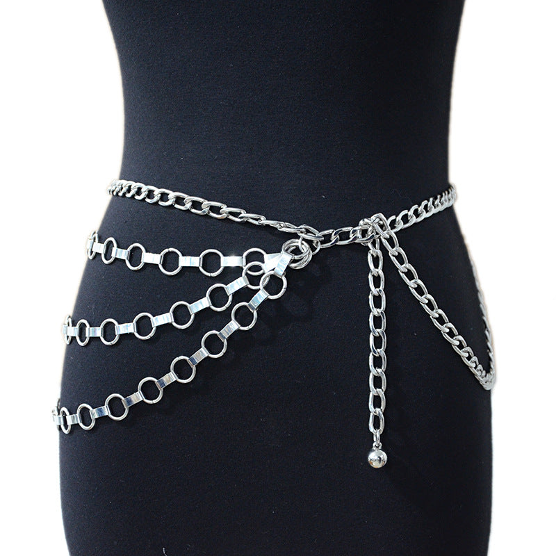 Punk chain waist chain