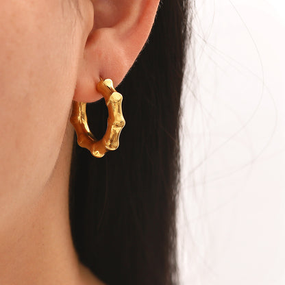 French style titanium steel earrings