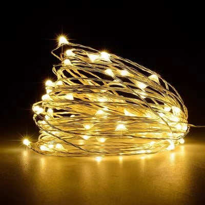 Battery Box USB Christmas Decoration Copper Wire Light Lantern