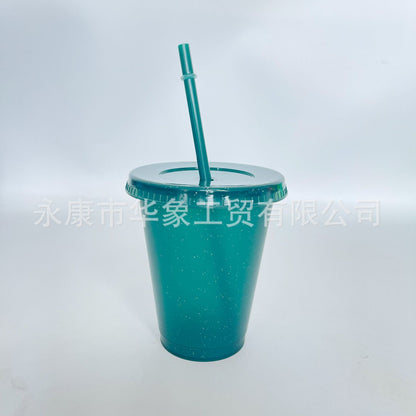 Popular pp glitter plastic cup 16oz