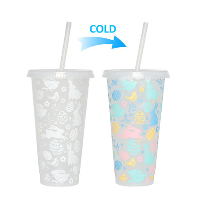 710Ml temperature-sensitive plastic color-changing cup