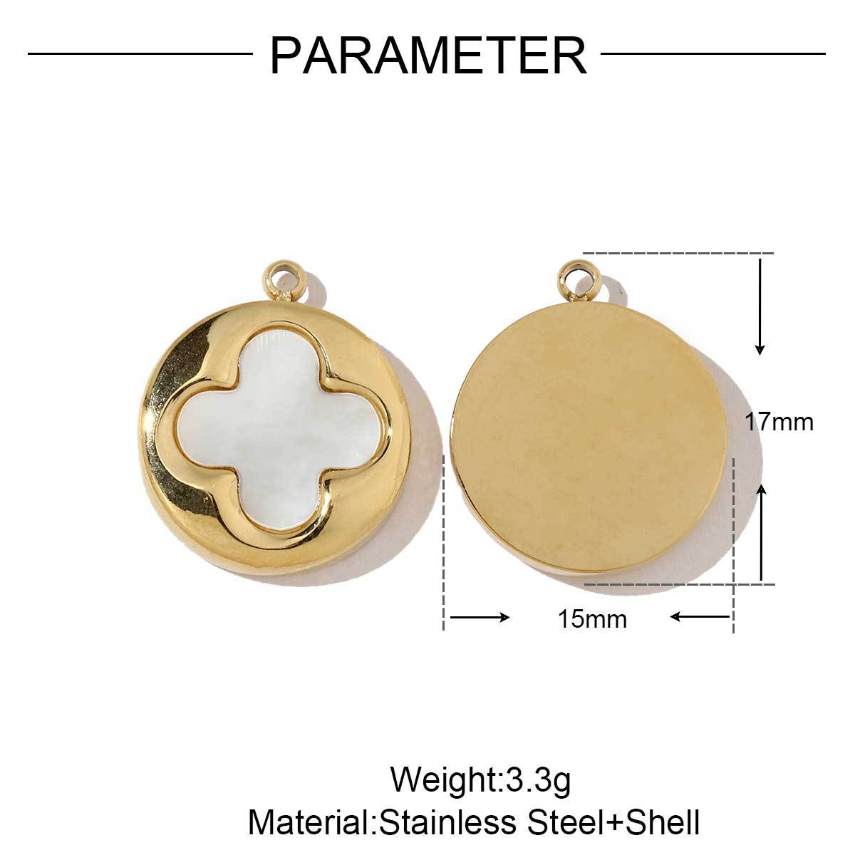 Shell smiley face titanium steel pendant