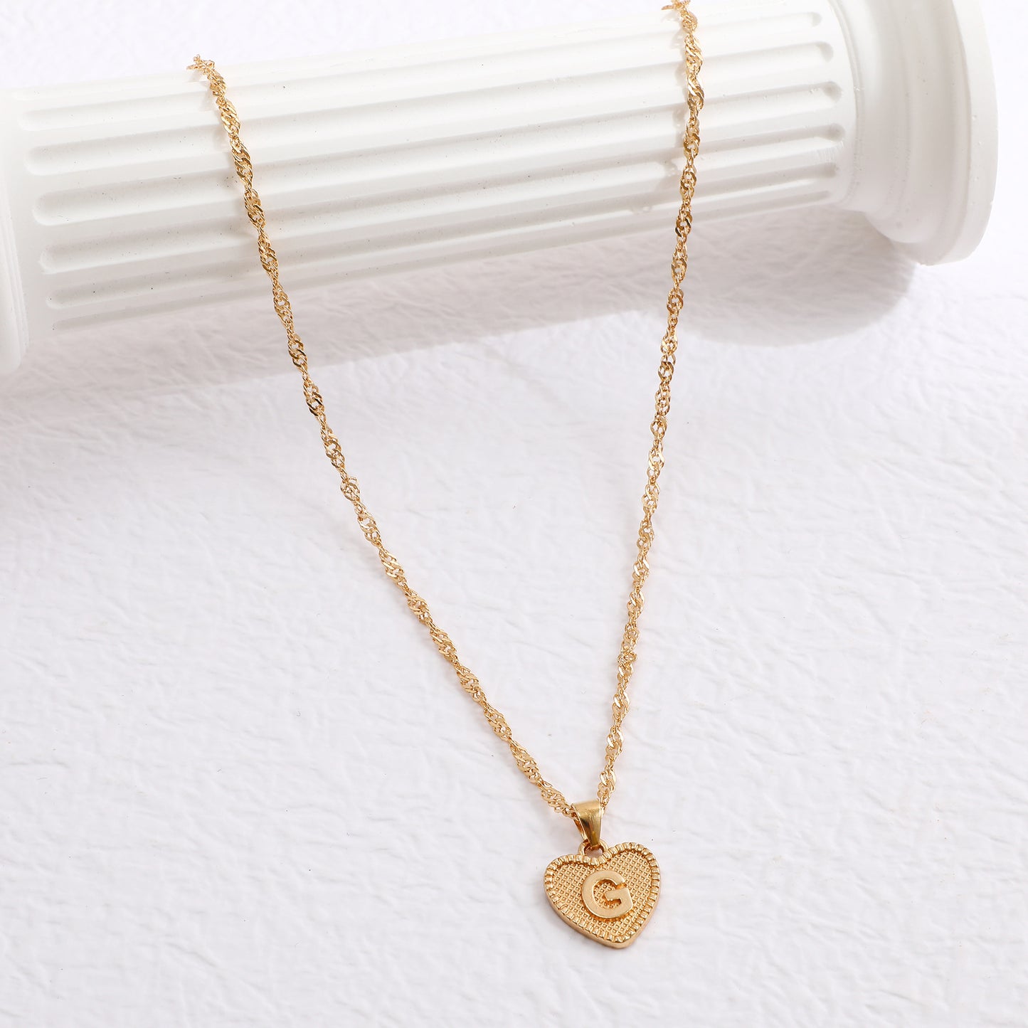 Love Heart Letter Necklace