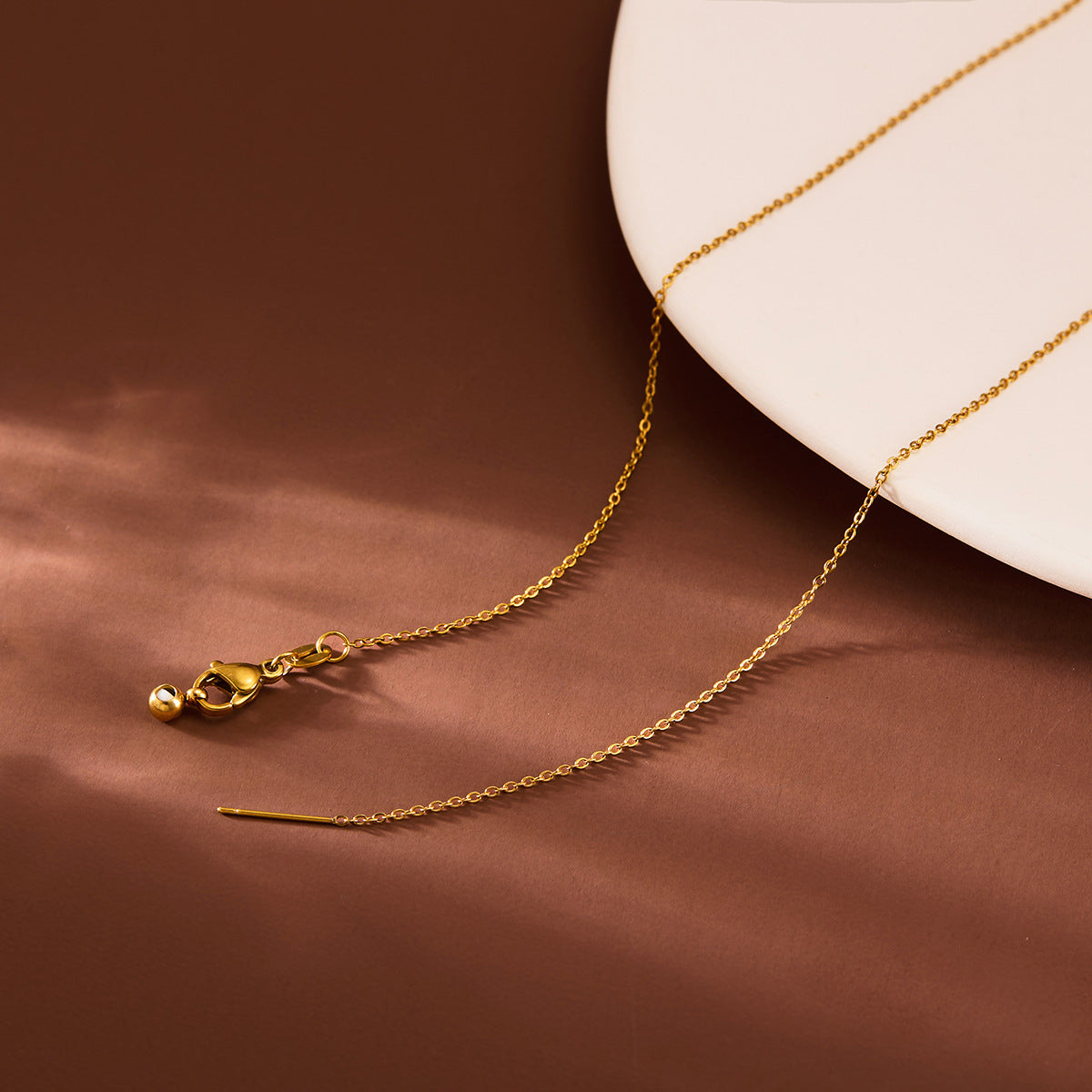 45cm Adjustable Titanium Steel Clavicle Chain — Stainless DIY Pendant Necklace