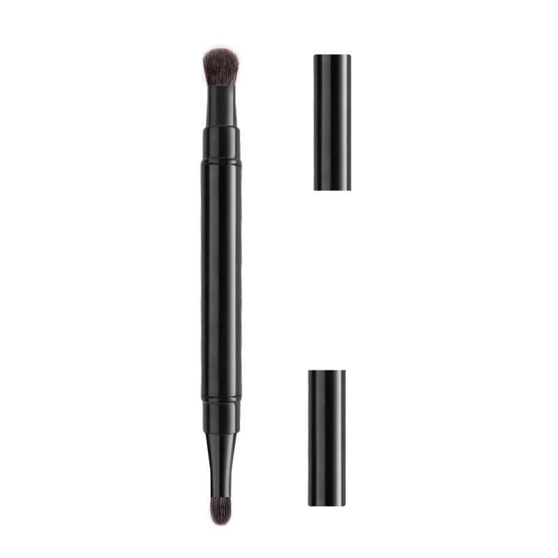 Brocha para mezclar sombras de ojos retráctil portátil de doble cabezal 