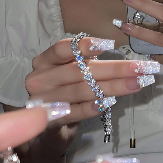 Crystal Zircon Heart Roman Bracelet