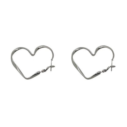 Exaggerated big love earrings