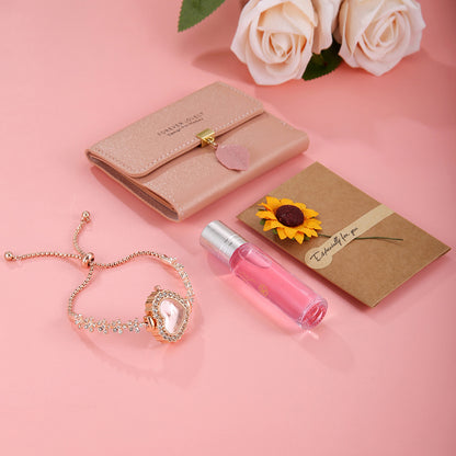 Quartz bracelet watch 4-piece gift box set