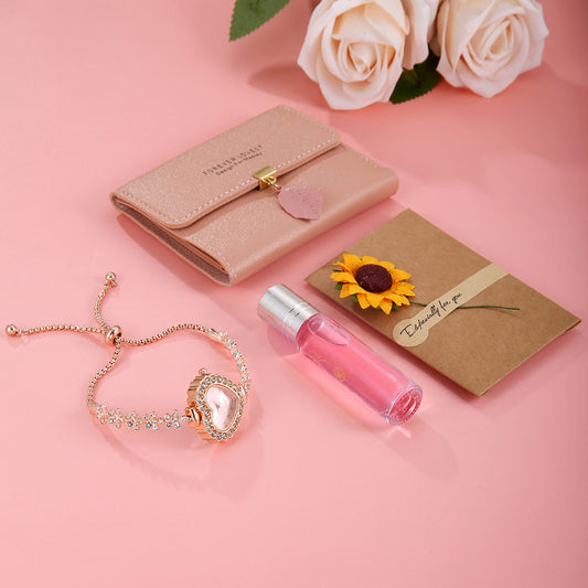 Quartz bracelet watch 4-piece gift box set