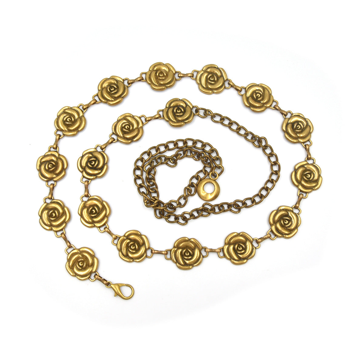 Fashion Metal Rose Waist Chain Ladies