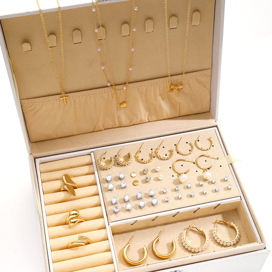 Rhinestone & Pearl Jewelry Set (27 pieces)