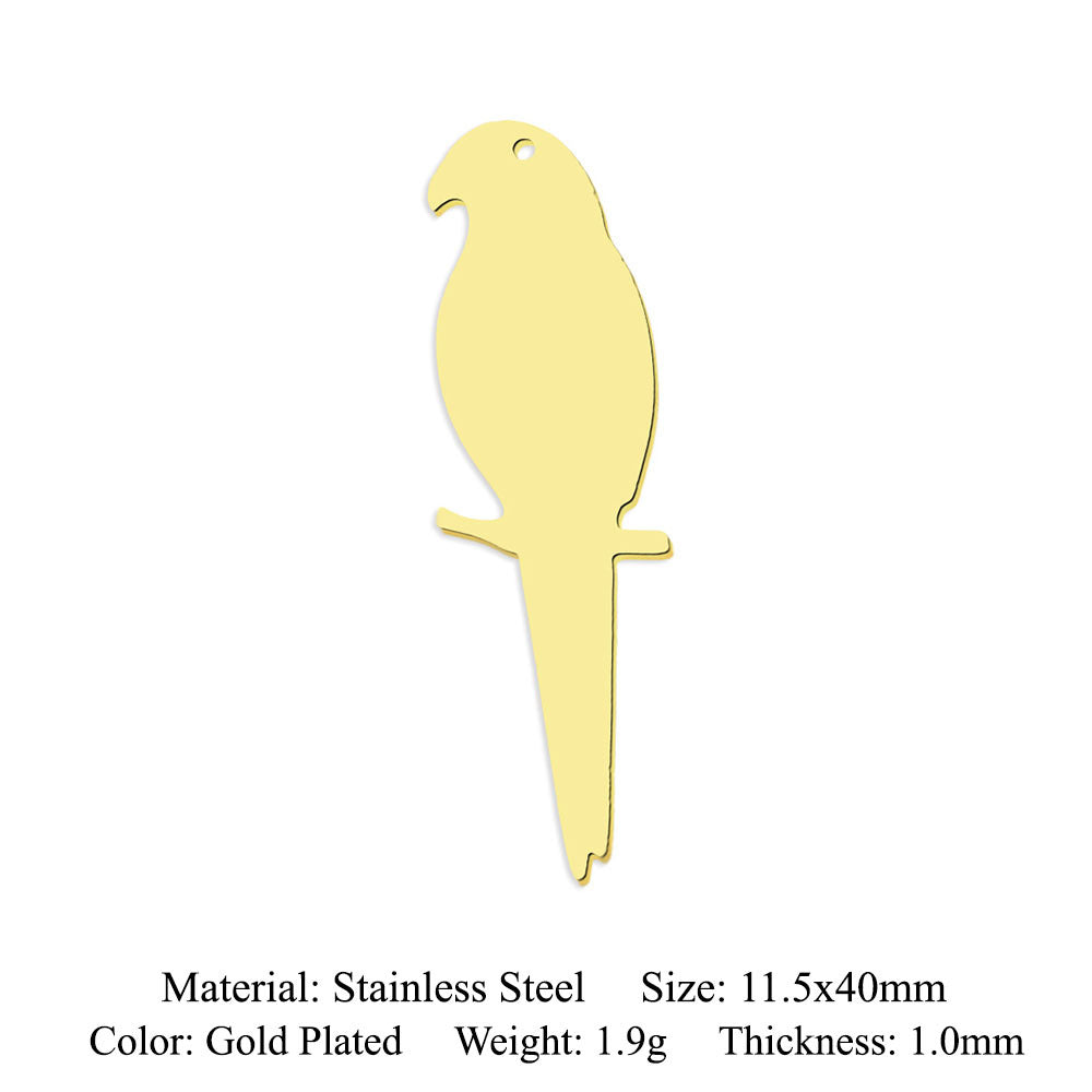 5 pcs/pack Hummingbird Moth Titanium Steel Pendant