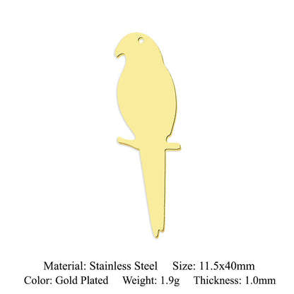 5 pcs/pack Hummingbird Moth Titanium Steel Pendant