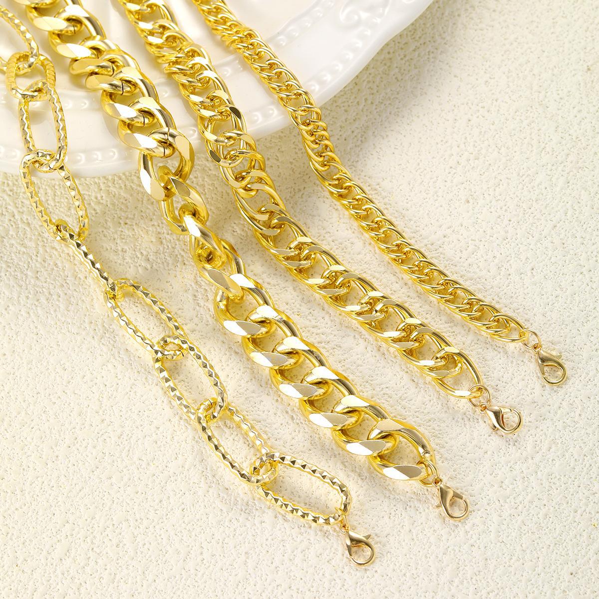 4-Piece Multi-Layer Thick Chain Bracelet Set
