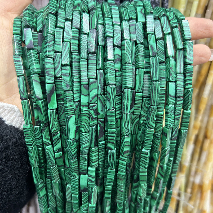 4*13mm long crystal agate cube special shaped beads