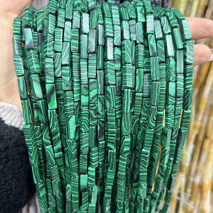 4*13mm long crystal agate cube special shaped beads