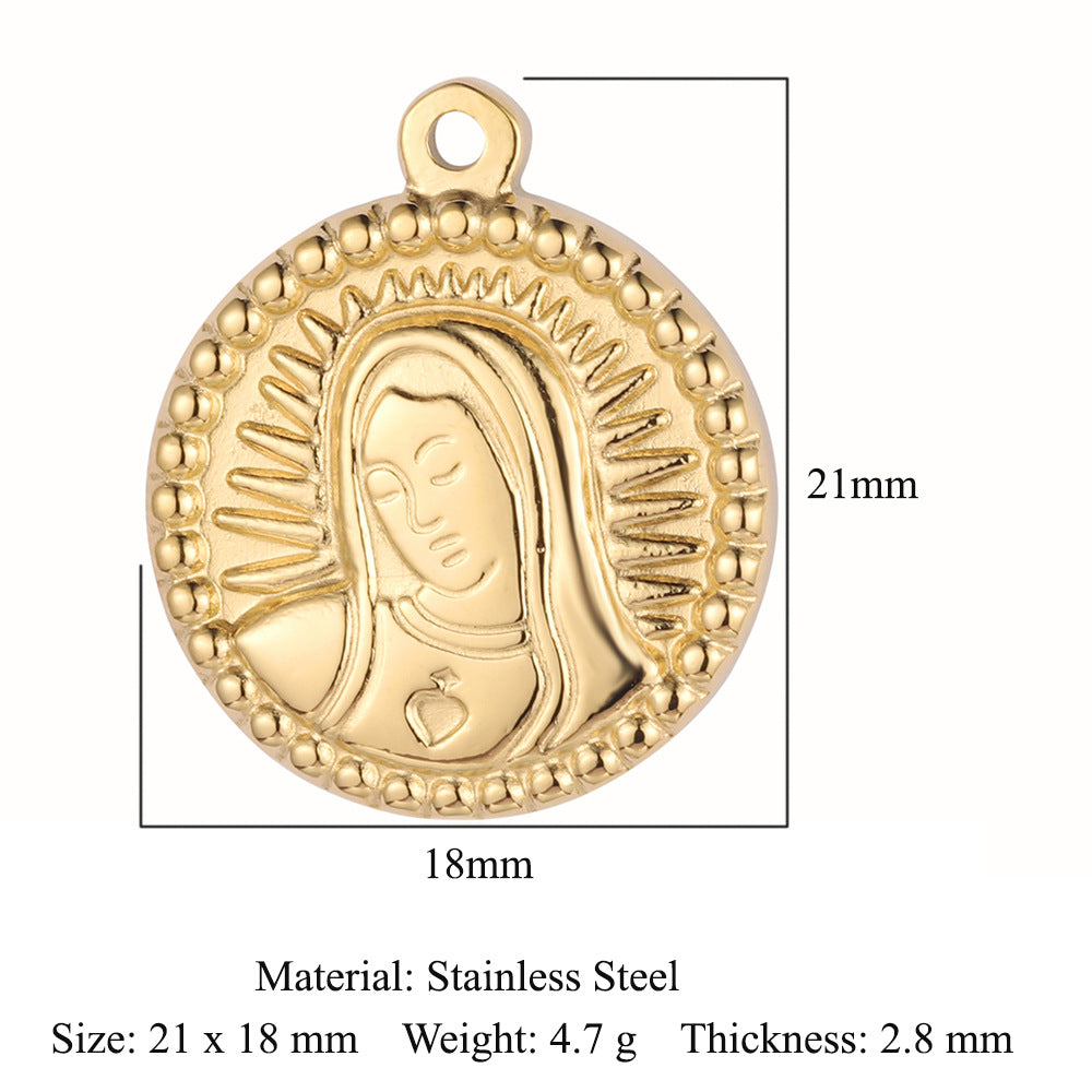 Accessories Buddha Head Angel Stainless Steel Pendant