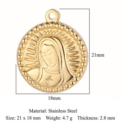 Accessories Buddha Head Angel Stainless Steel Pendant
