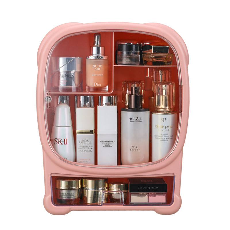 Organizador de maquillaje de gran capacidad para montaje en pared 