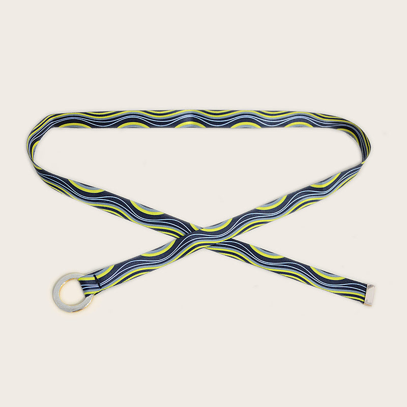 Pattern ring buckle thin belt
