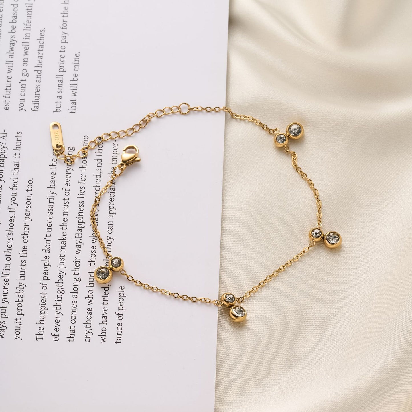 Stainless Steel Diamond Bracelet