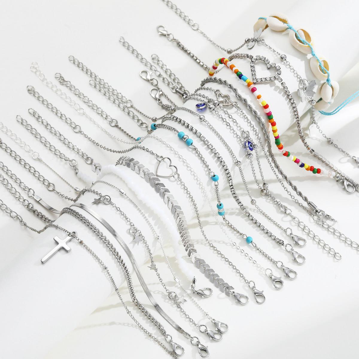 Tobillera Bohemia con Conchas y Cuentas 