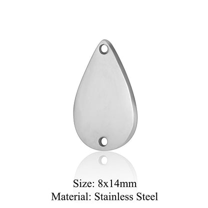 Colgante de acero de titanio con forma geométrica, 5 unidades por bolsa 