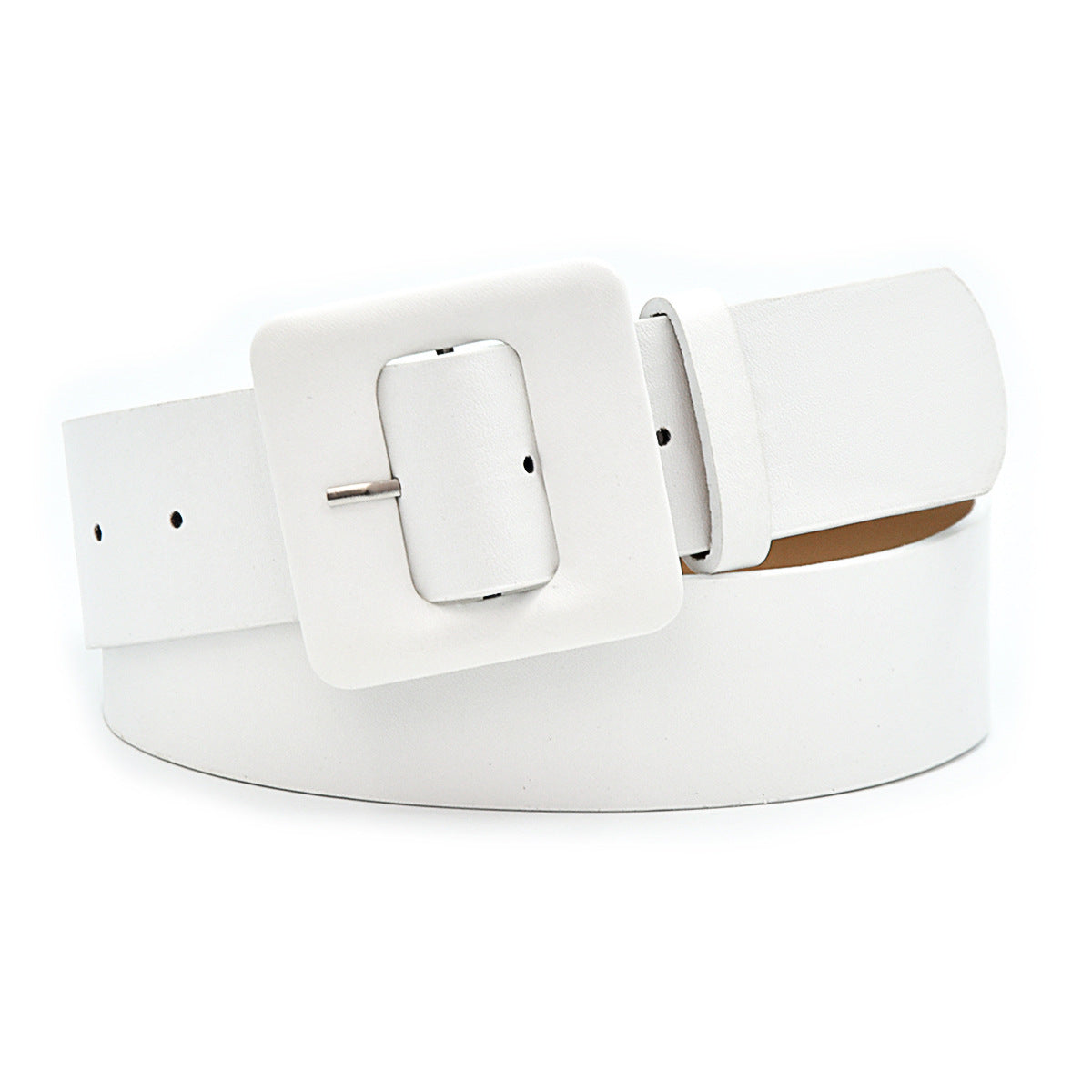 Non-porous square bag buckle belt