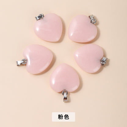 20Mm luminous stone heart pendant necklace