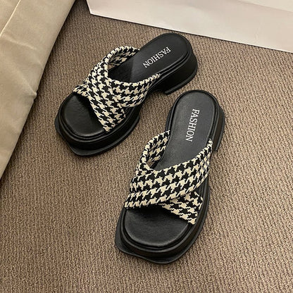 Versatile high-heeled slippers wholesale