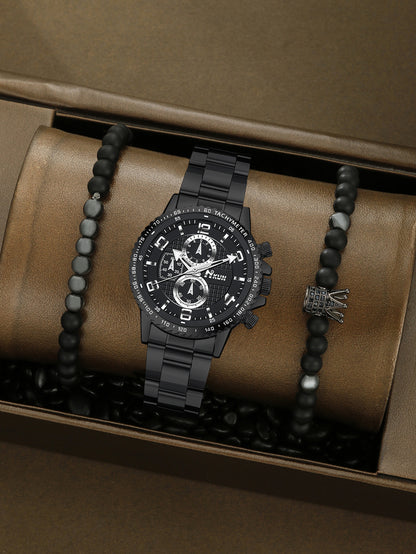 Automatic Mechanical Crown Bracelet Watch Set