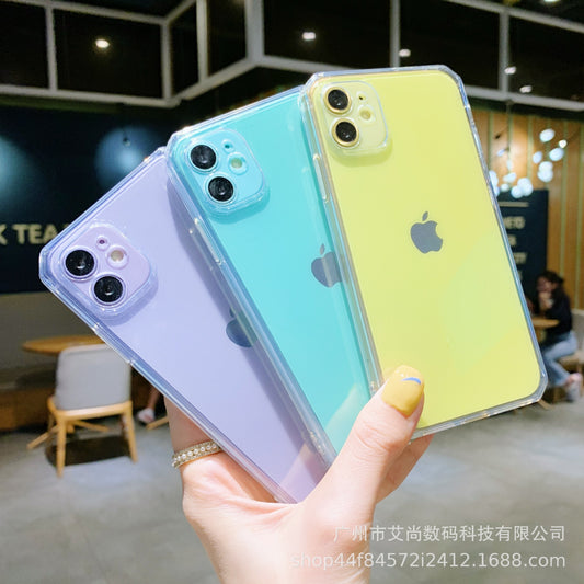 Funda Cube Edge para iPhone 16 Pro XR 8P X, cubierta de TPU transparente completa 