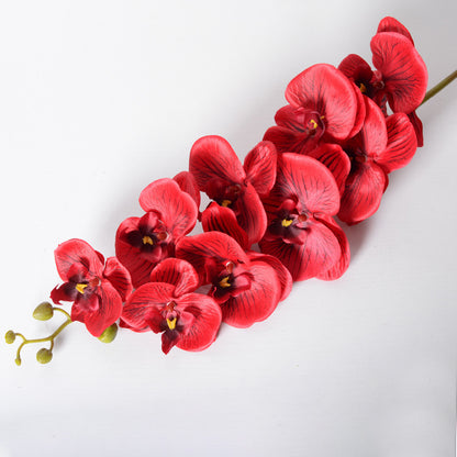 Orquídea Phalaenopsis de 9 cabeças com flor artificial única 