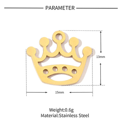 20 pcs/bag Flower Mountain Crown Titanium Steel Pendant