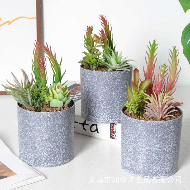 Simulation melamine cement cactus ball bonsai