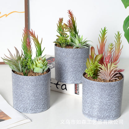 Simulation melamine cement cactus ball bonsai
