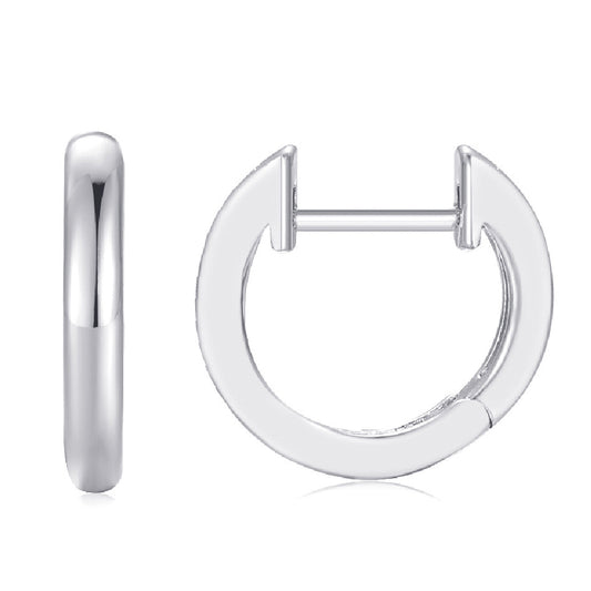 Simple Gold-Plated Round Hoop Earrings