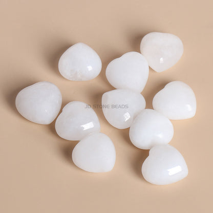 15Mm pink crystal peach heart semi-precious stone