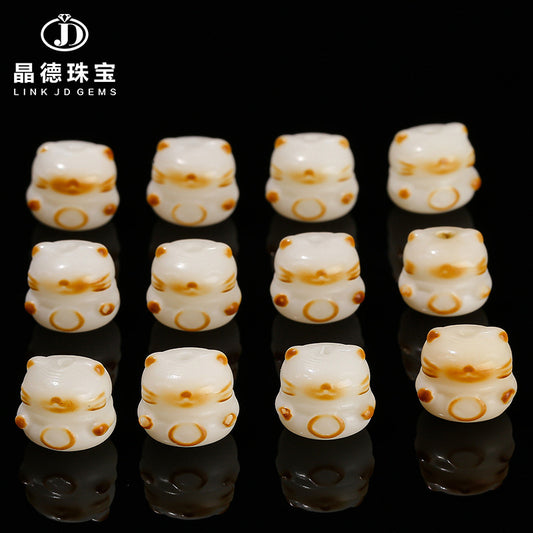 Charcoal Bodhi Root Lucky Cat Accessories