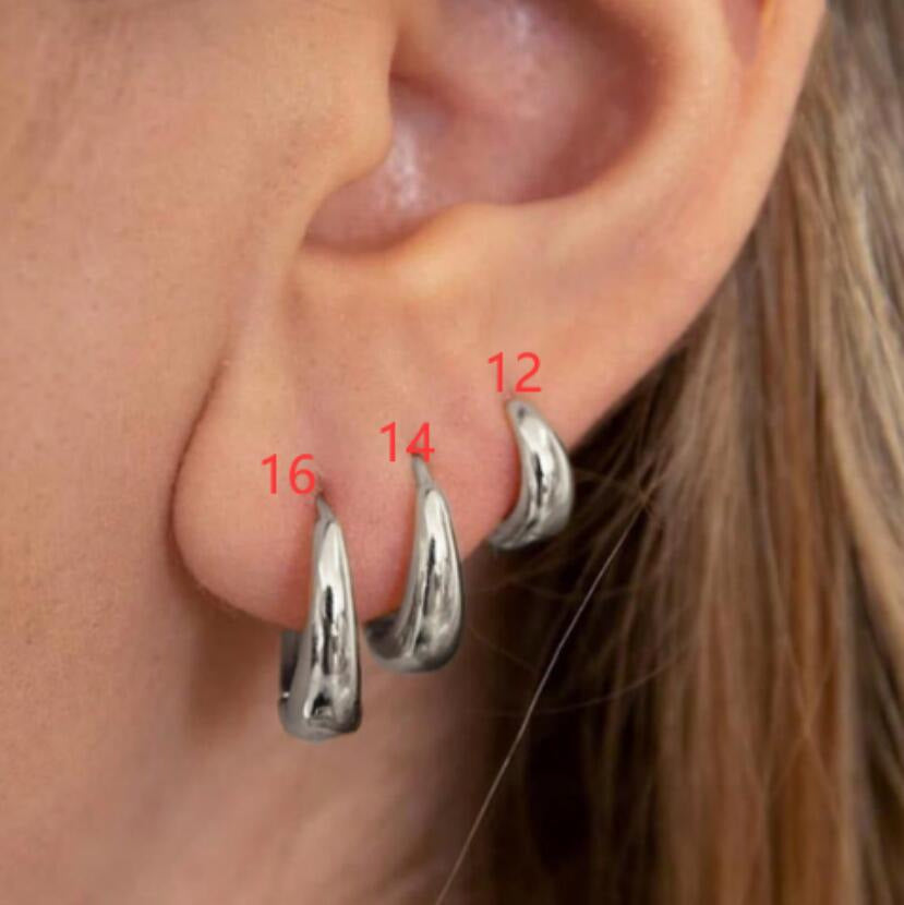 Punk Metal Hoop Earrings