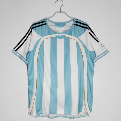 2006 World Cup AGT Home 19 Messi 10 Riquelme Retro Thai Jersey