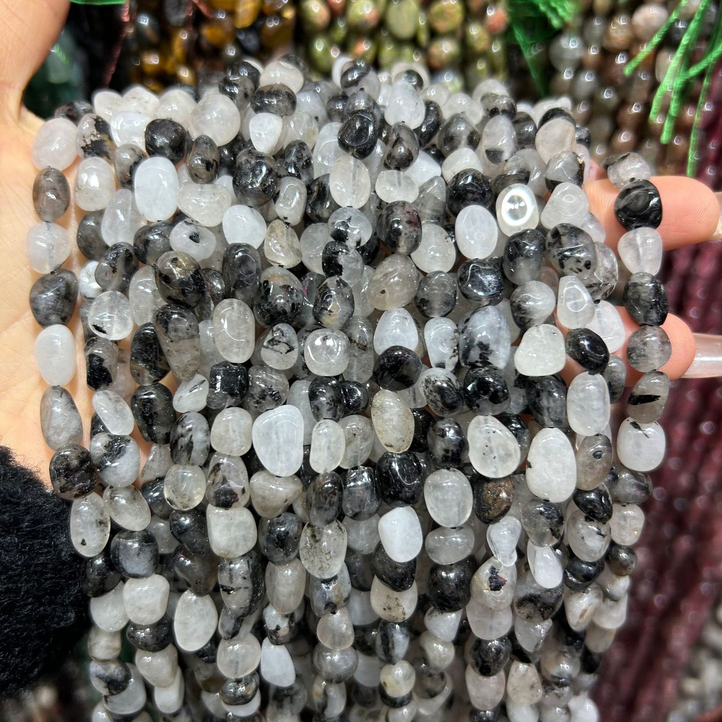 Ágata de cristal de ametista de pedra natural de 5-8 mm 