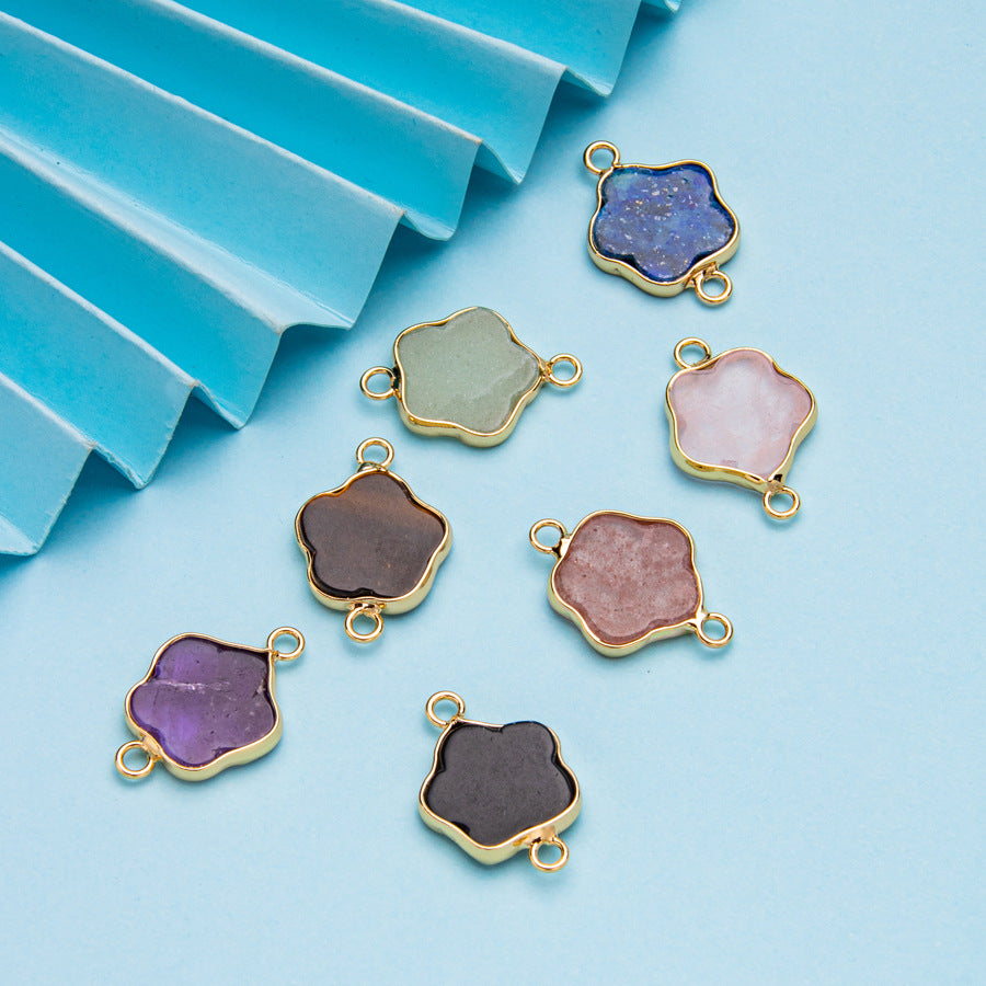 Pingente de flor de cristal com seis pétalas 