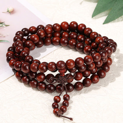 8Mm Blood Sandalwood Bracelet 108 Buddha Beads