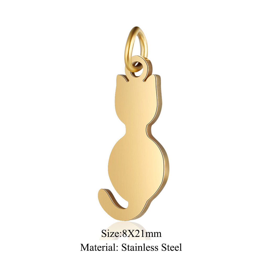 5 pcs/titanium steel jewelry connecting accessories pendant