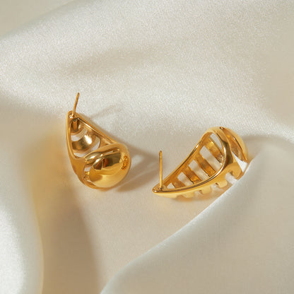 Striped Hollow Earrings